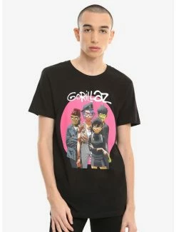 Discount ⌛ Gorillaz Humanz Group T-Shirt 🌟 -Cheap Music Tees Store 11239103 av1