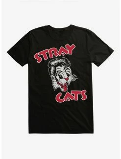 Best Pirce 🌟 Stray Cats Cat Head Logo T-Shirt 🔔