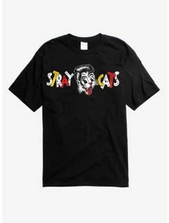 Coupon 🌟 Stray Cats Word Logo T-Shirt 🤩