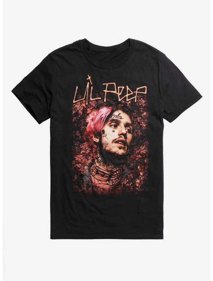 Best Sale ๐ฅ Lil Peep Floral Portrait T-Shirt โญ 3 Best Sale ๐ฅ Lil Peep Floral Portrait T-Shirt โญ