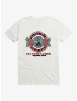 Cheap ✔️ Guns N' Roses Use Your Illusion Tour 1991 T-Shirt ⌛ -Cheap Music Tees Store 12070275 hi