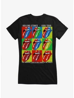 Best Pirce โจ The Rolling Stones 1989 Tour Pop Art ๐ง Girls T-Shirt ๐