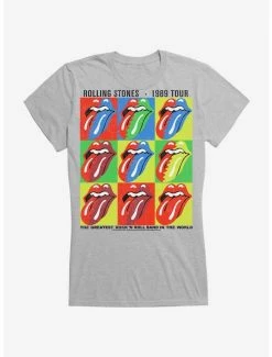 Best Pirce ✨ The Rolling Stones 1989 Tour Pop Art 👧 Girls T-Shirt 🛒 -Cheap Music Tees Store 12402651 hi