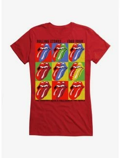 Best Pirce ✨ The Rolling Stones 1989 Tour Pop Art 👧 Girls T-Shirt 🛒 -Cheap Music Tees Store 12402674 hi