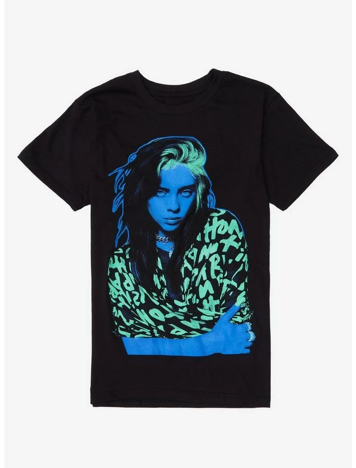 Flash Sale π Billie Eilish Neon Portrait Boyfriend Fit π§ Girls T-Shirt π― 3 Flash Sale π Billie Eilish Neon Portrait Boyfriend Fit π§ Girls T-Shirt π―