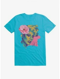 Discount ❤️ RuPaul Floral Portrait T-Shirt 💯 -Cheap Music Tees Store 14347491 hi