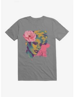 Discount ❤️ RuPaul Floral Portrait T-Shirt 💯 -Cheap Music Tees Store 14347509 hi