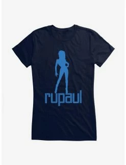 Coupon 🎉 RuPaul Blue Silhouette 👧 Girls T-Shirt ⭐ -Cheap Music Tees Store 14348206 hi