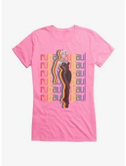Cheap ✨ RuPaul Rainbow Silhoutte 👧 Girls T-Shirt 👍 -Cheap Music Tees Store 14348696 hi