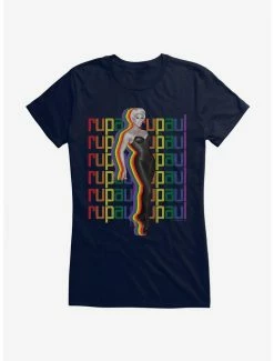 Cheap ✨ RuPaul Rainbow Silhoutte 👧 Girls T-Shirt 👍 -Cheap Music Tees Store 14348710 hi
