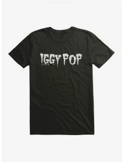 Hot Sale 🥰 Iggy Pop Font Letters T-Shirt 🛒 -Cheap Music Tees Store 14713903 hi