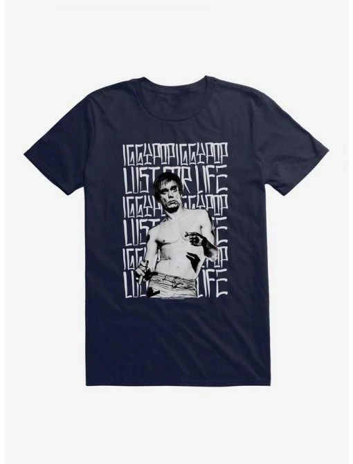 Promo 🎁 Iggy Pop Lust Font T-Shirt 🔥 -Cheap Music Tees Store 14714247 hi