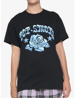 Best reviews of 🛒 Pop Smoke Chrome Flower Oversized 👧 Girls T-Shirt 😍