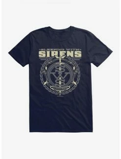 Budget ⭐ Sleeping With Sirens Crest T-Shirt ✔️ -Cheap Music Tees Store 14817250 hi