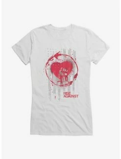 Hot Sale 🌟 Rise Against Stained Flag 👧 Girls T-Shirt 🤩 -Cheap Music Tees Store 14817941 hi