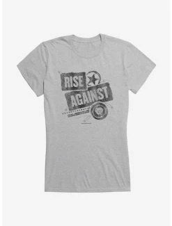Flash Sale 🔔 Rise Against Patched Up 👧 Girls T-Shirt 🎉 -Cheap Music Tees Store 14817955 hi