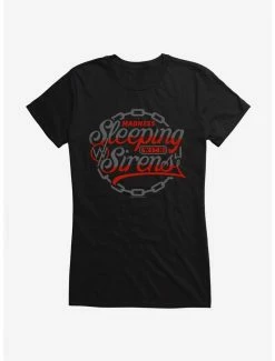 Best Sale 🎁 Sleeping With Sirens Chain Crest 👧 Girls T-Shirt 😀