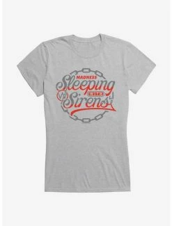 Best Sale 🎁 Sleeping With Sirens Chain Crest 👧 Girls T-Shirt 😀 -Cheap Music Tees Store 14817990 hi