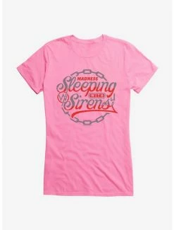 Best Sale 🎁 Sleeping With Sirens Chain Crest 👧 Girls T-Shirt 😀 -Cheap Music Tees Store 14818004 hi