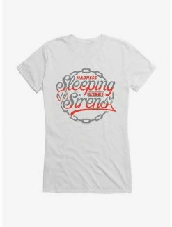 Best Sale 🎁 Sleeping With Sirens Chain Crest 👧 Girls T-Shirt 😀 -Cheap Music Tees Store 14818011 hi