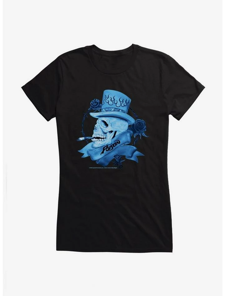 Best deal ✔️ Poison Blue Smoking Skull Logo 👧 Girls T-Shirt ❤️ 8 Best deal ✔️ Poison Blue Smoking Skull Logo 👧 Girls T-Shirt ❤️ - Image 6