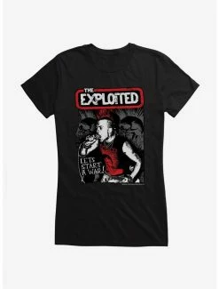Deals 👍 The Exploited Start A War 👧 Girls T-Shirt ⭐ -Cheap Music Tees Store 15088932 hi 1