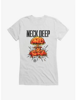 Buy 😀 Neck Deep Bomb Cloud 👧 Girls T-Shirt ⭐ -Cheap Music Tees Store 15157110 hi