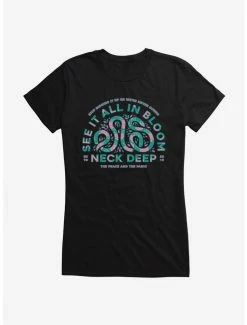 Best Sale ✨ Neck Deep In Bloom Snake 👧 Girls T-Shirt ⭐