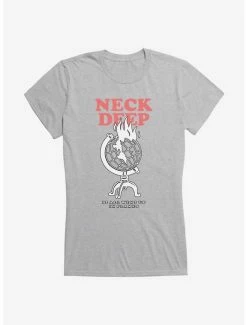 Flash Sale 👍 Neck Deep It All Went Up In Flames 👧 Girls T-Shirt 👍