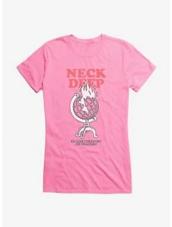 Flash Sale 👍 Neck Deep It All Went Up In Flames 👧 Girls T-Shirt 👍 -Cheap Music Tees Store 15157798 hi