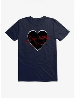 Wholesale 👍 Joan Jett Red Script Autograph In Heart T-Shirt ❤️ -Cheap Music Tees Store 15324296 hi