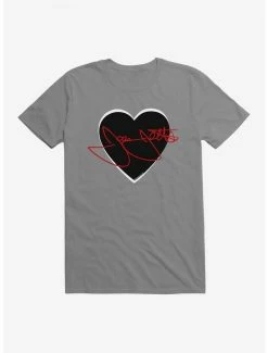 Wholesale 👍 Joan Jett Red Script Autograph In Heart T-Shirt ❤️ -Cheap Music Tees Store 15324305 hi