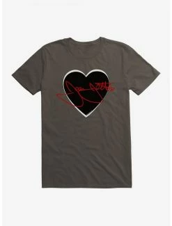 Wholesale 👍 Joan Jett Red Script Autograph In Heart T-Shirt ❤️ -Cheap Music Tees Store 15324314 hi