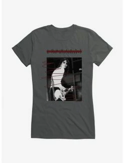 Deals 🧨 Joan Jett And The Blackhearts Black & White Photo 👧 Girls T-Shirt ⭐ -Cheap Music Tees Store 15324801 hi