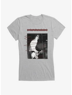 Deals 🧨 Joan Jett And The Blackhearts Black & White Photo 👧 Girls T-Shirt ⭐ -Cheap Music Tees Store 15324808 hi