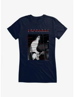 Deals 🧨 Joan Jett And The Blackhearts Black & White Photo 👧 Girls T-Shirt ⭐ -Cheap Music Tees Store 15324815 hi