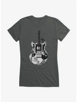 Discount 🤩 Joan Jett Black And White Guitar Logo 👧 Girls T-Shirt 😉 -Cheap Music Tees Store 15324871 hi