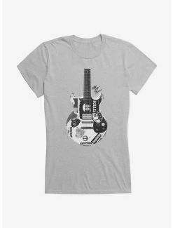 Discount 🤩 Joan Jett Black And White Guitar Logo 👧 Girls T-Shirt 😉 -Cheap Music Tees Store 15324878 hi