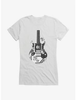 Discount 🤩 Joan Jett Black And White Guitar Logo 👧 Girls T-Shirt 😉 -Cheap Music Tees Store 15324892 hi 1
