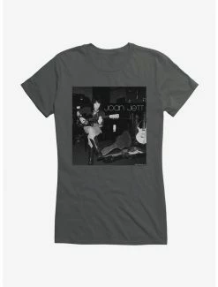 Best Pirce 💯 Joan Jett Black And White Photo Logo 👧 Girls T-Shirt 😍 -Cheap Music Tees Store 15324906 hi