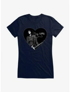 Brand new โ Joan Jett Photo And Autograph In Heart ๐ง Girls T-Shirt ๐ฏ