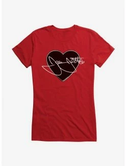 Best deal ✨ Joan Jett White Script Autograph In Heart 👧 Girls T-Shirt ⌛ -Cheap Music Tees Store 15325410 hi