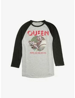 Hot Sale 👏 Queen News Of The World Album Art Raglan 🤩