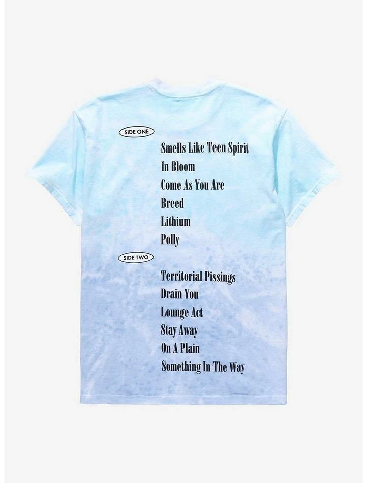 Wholesale โญ Nirvana Nevermind 30th Anniversary Tracklist Tie-Dye ๐ง Girls T-Shirt ๐ 4 Wholesale โญ Nirvana Nevermind 30th Anniversary Tracklist Tie-Dye ๐ง Girls T-Shirt ๐ - Image 2