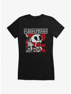 Cheapest 😉 Subhumans Skull Band Logo 👧 Girls T-Shirt 🧨