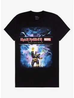 New ⭐ Marvel Iron Maiden Thanos Brave New World T-Shirt ✔️