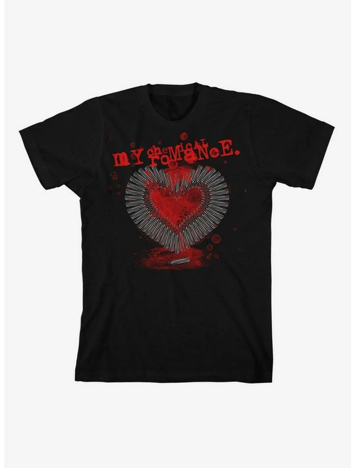 Budget ๐ My Chemical Romance Bullet Heart ๐ง Girls T-Shirt ๐ฅฐ 3 Budget ๐ My Chemical Romance Bullet Heart ๐ง Girls T-Shirt ๐ฅฐ