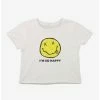 Best Pirce 🤩 Nirvana So Happy 👧 Girls Crop T-Shirt 🌟