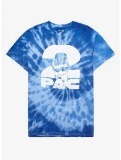 Best Sale 👍 Tupac Fist Blue Tie-Dye 👧 Girls T-Shirt 🔥