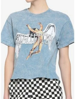 Best deal ❤️ Led Zeppelin Icarus 👧 Girls Crop T-Shirt 🤩